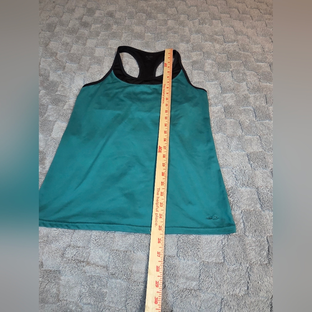 Champion C9 Tank Top Women's Black and PEACOCK GREEN Athletic Top size XL - Picture 5 of 9